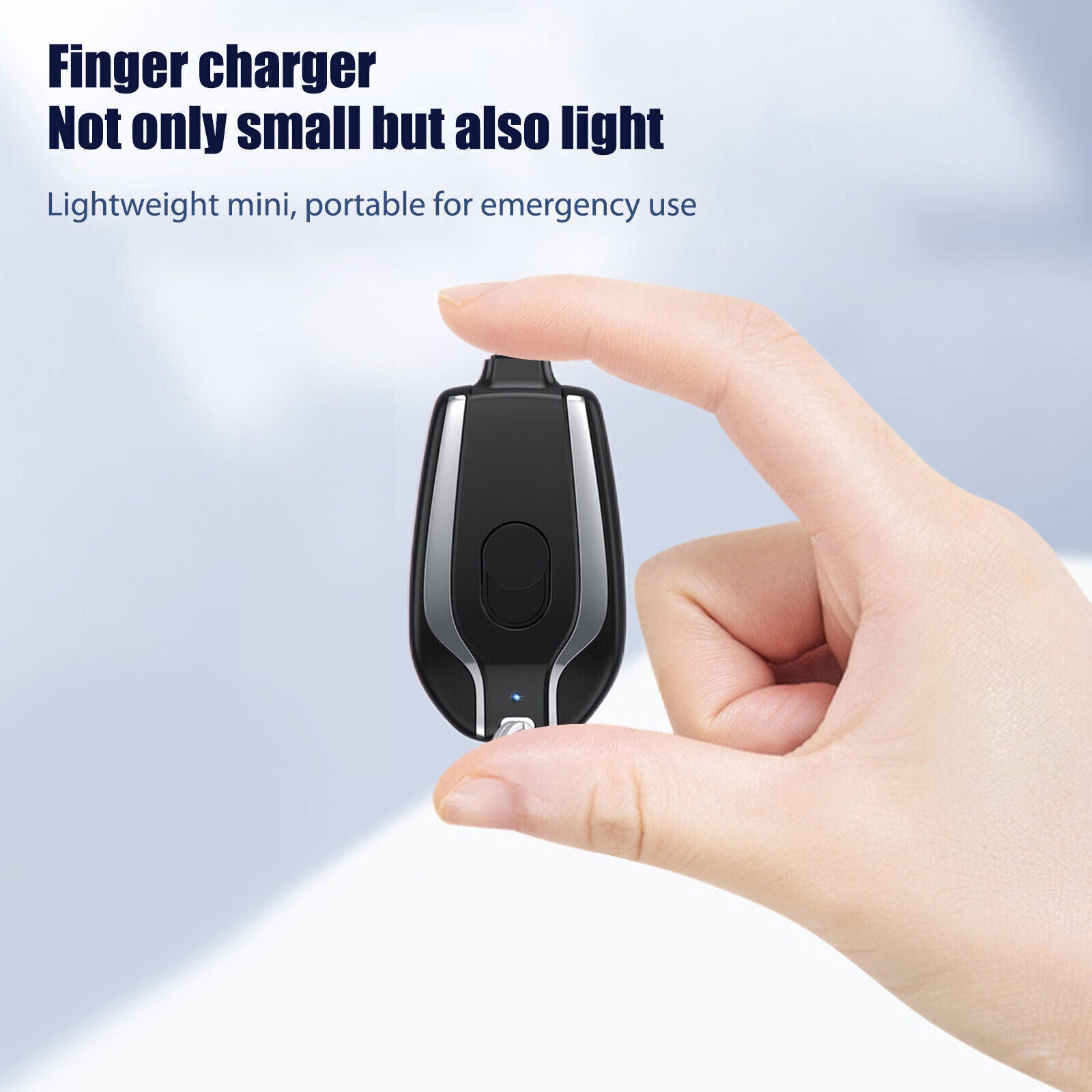 Mini Keychain Power Bank 1500Mah Battery for Iphone Android Phone Portable USA